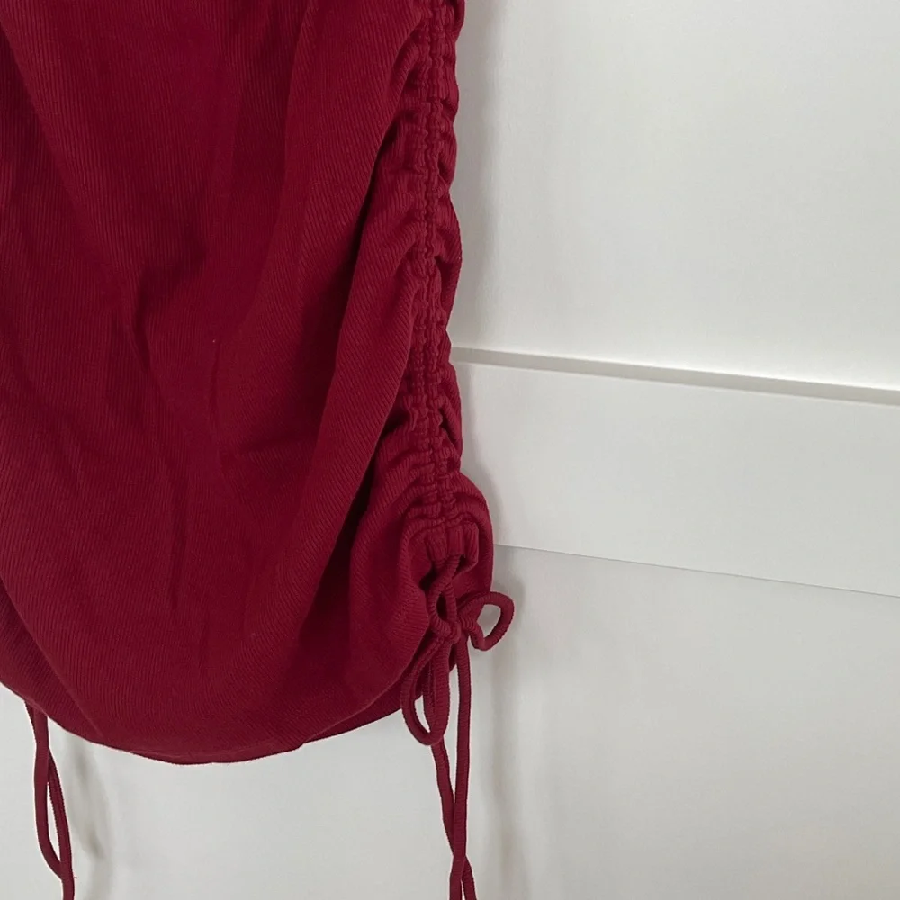 Zara Ruched Ribbed Dress - Picture 10 of 11